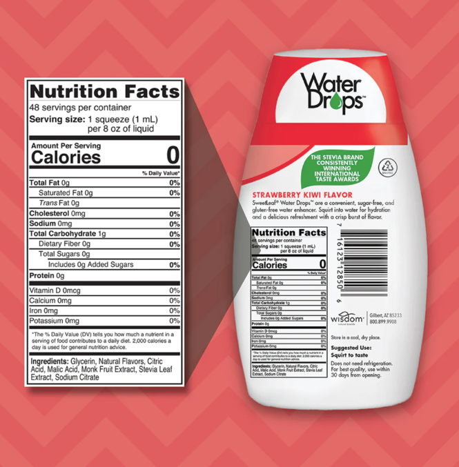 Sweet Leaf - Water Enhancer - Strawberry Kiwi, 48 mL