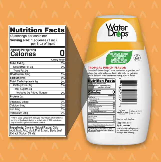 Sweet Leaf - Water Enhancer - Tropical Punch, 48 mL