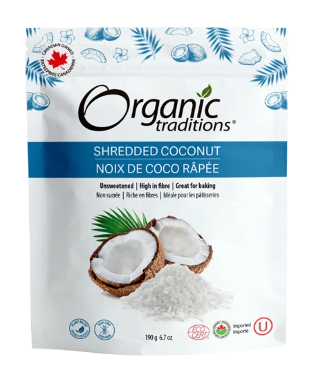 Organic Traditions - Organic Shredded Coconut - 190 g