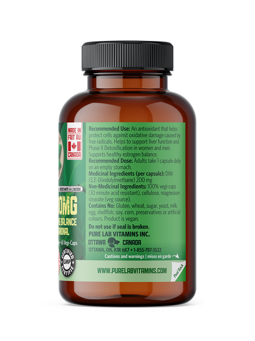 Pure Lab Vitamins - DIM - 200 mg, 60 Vcaps