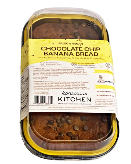 Konscious Kitchen - Paleo Vegan Banana Bread, 350 g