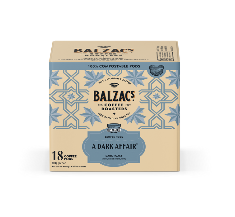 Balzac's - A Dark Affair, Single Serve, 18 Count
