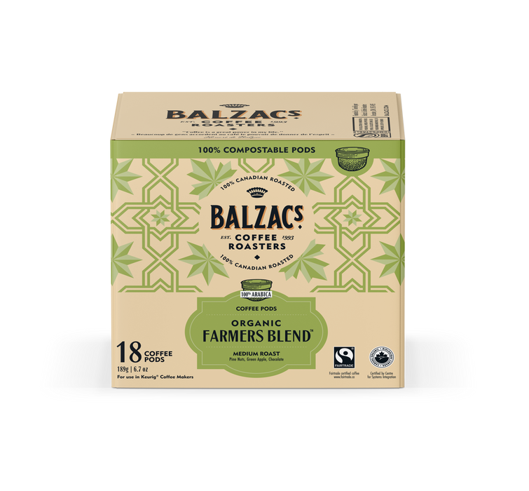 Balzac's - Farmers Blend, Single Serve, 18 Count