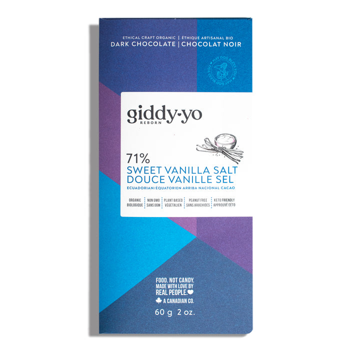 Giddy Yoyo - Sweet Vanilla 71% Bar - 60 g