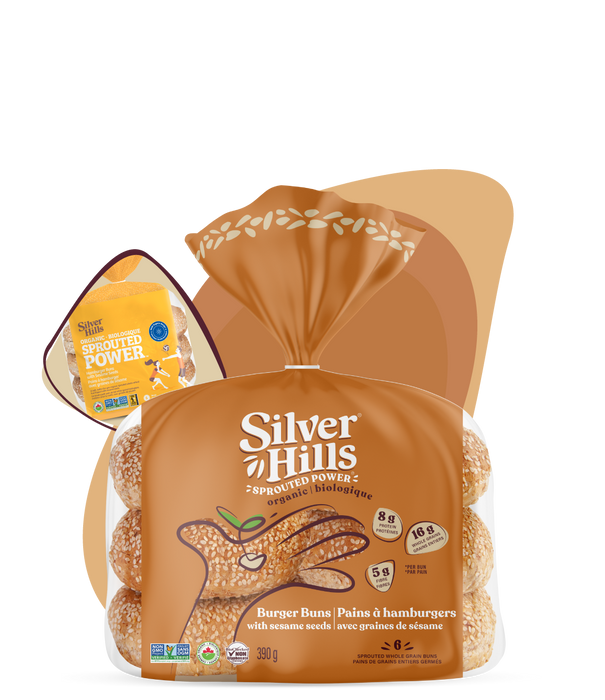 Silver Hills - Sprouted Burger Buns Seeded, 390 g