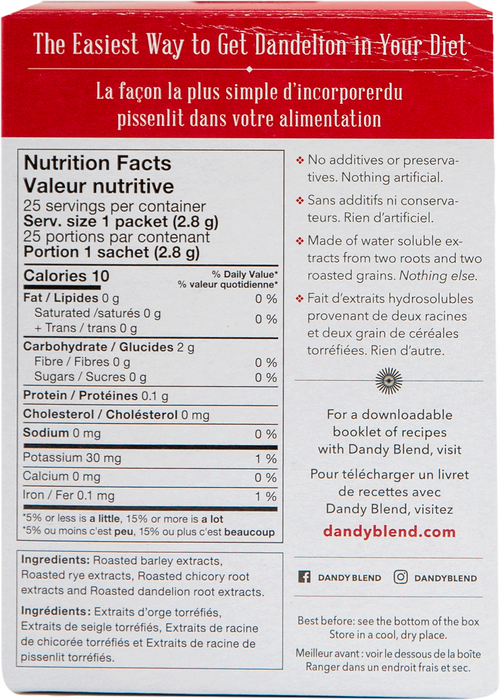 Dandy Blend -  Instant Herbal Beverage - Dandelion - 25x2.8 g