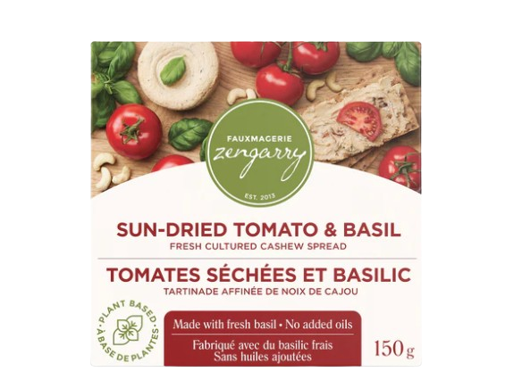 Fauxmagerie Zengarry - Sun Dried Tomato and Basil Cashew Spread, 150 g