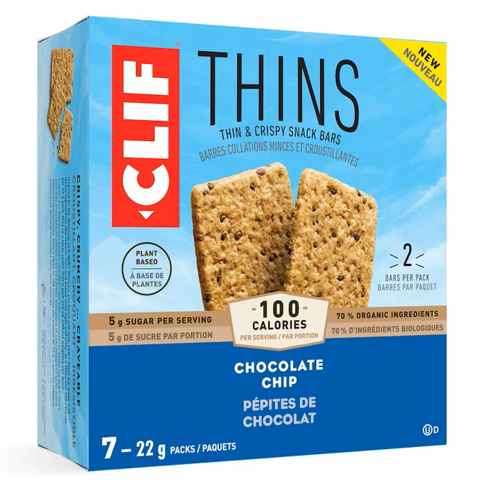 Clif - Thins - Chocolate Chip, 154 g