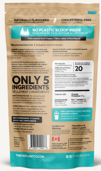 Thrive Plant - Vegan Protein Vanilla, 680 g