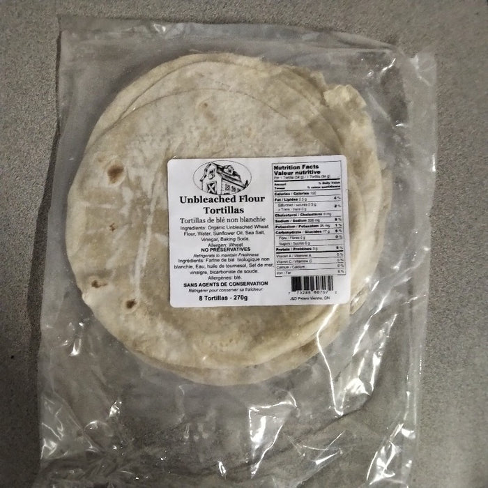 J&D Peters - Unbleached Flour Tortillas - Small, 204 g