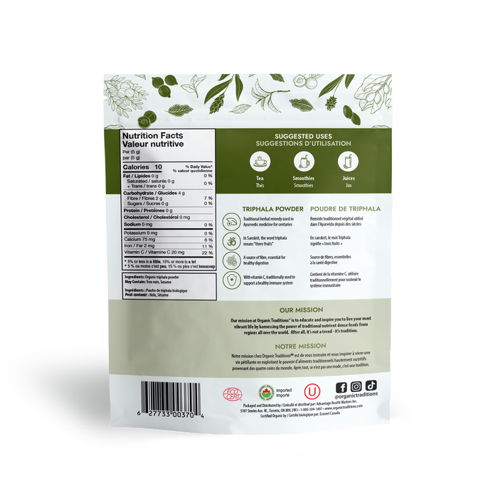 Organic Traditions - Triphala, 200 g