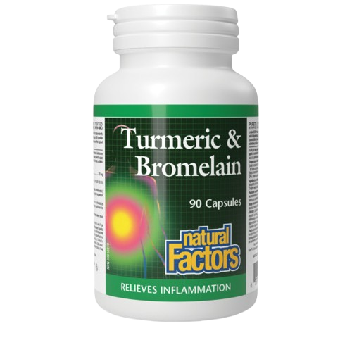 Natural Factors - Turmeric & Bromelain, 90 capsules