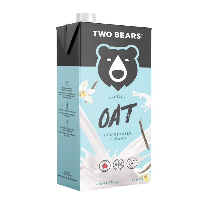 Two Bears - Oat Milk -Vanilla Unsweetened, 946 mL