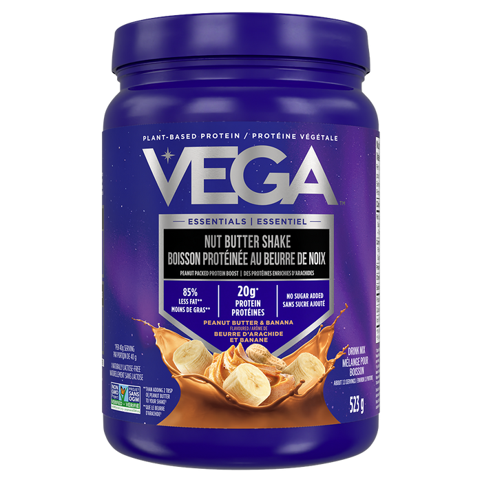 Vega - Nut Butter Shake - Peanut Butter & Banana, 523 g