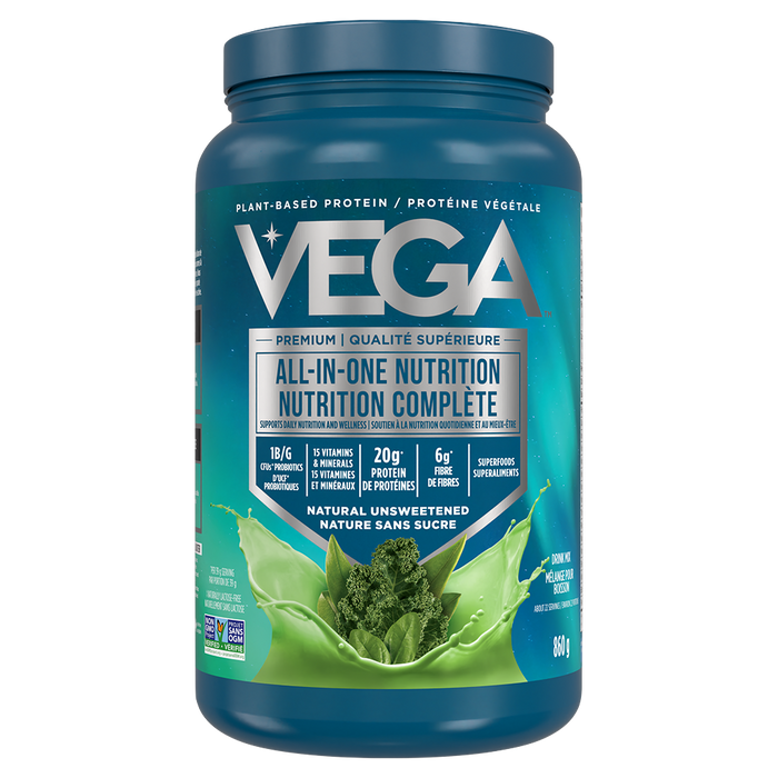 Vega - All-in-One Nutritional Shake - Natural Unsweetened, 860 g