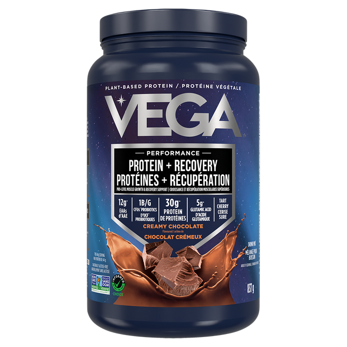 Vega - Protein + Recovery Chocolate, 837 g