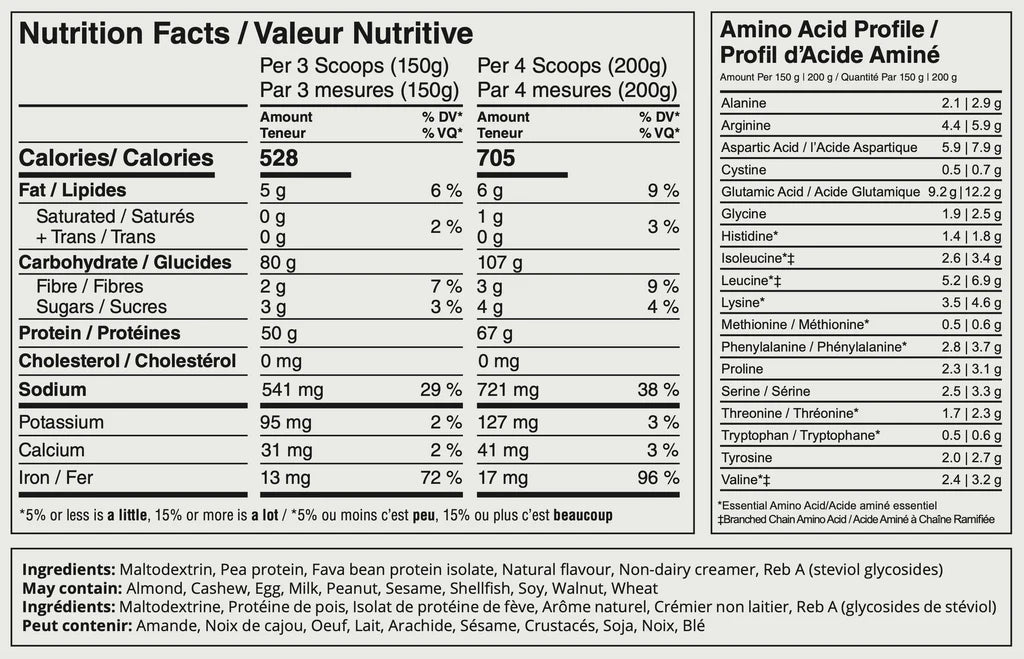 VEGAIN - Plant-Based Mass Gainer - Vanilla Cake, 3 kg