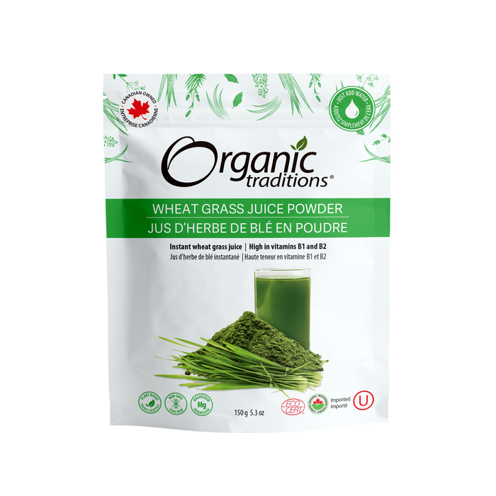 Organic Traditions - Wheat Grass Juice Powder, 150g