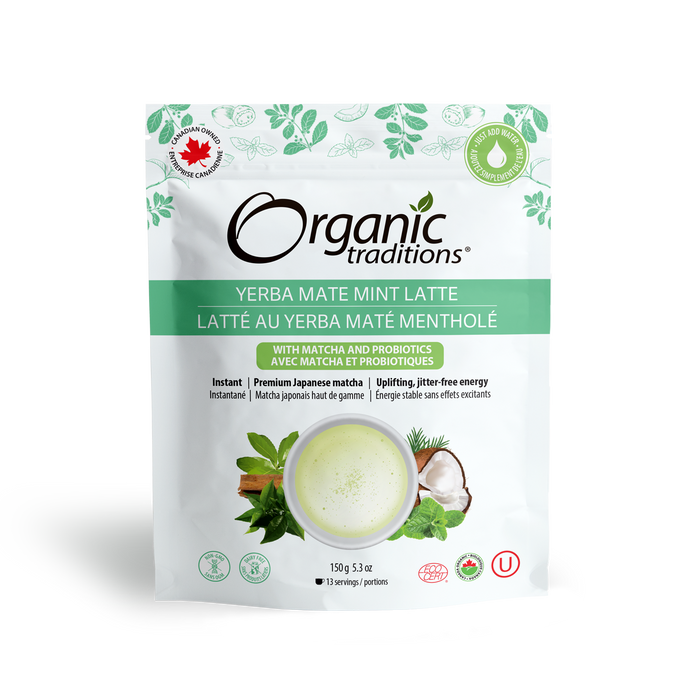 Organic Traditions - Latte, Yerba Mate Mint, 150 g