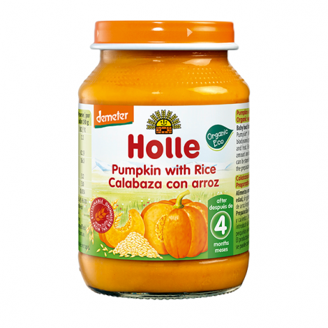 Holle - Organic Jar - Pumpkin with Rice, 190 g