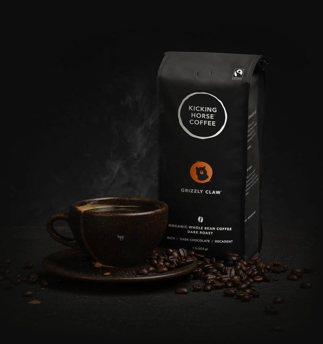 Kicking Horse Coffee - Grizzly Claw - Dark Whole bean Coffee, 454 g