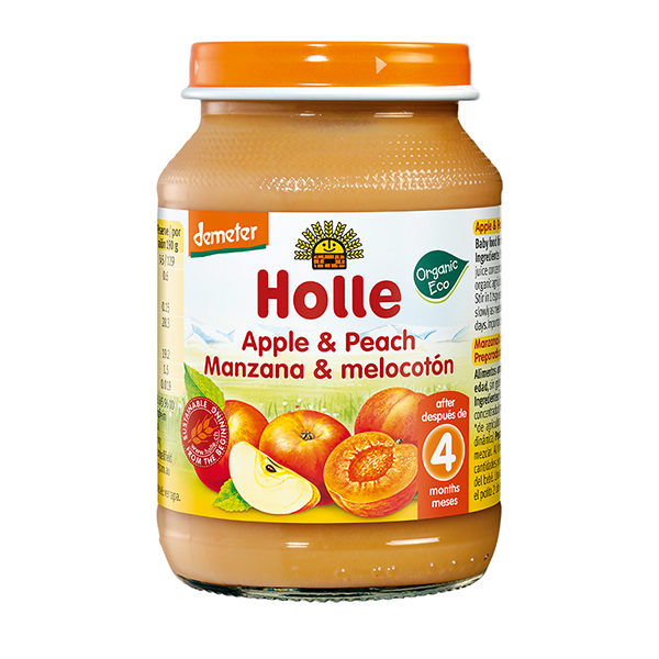 Holle - Organic Jar - Apple & Peach, 190 g