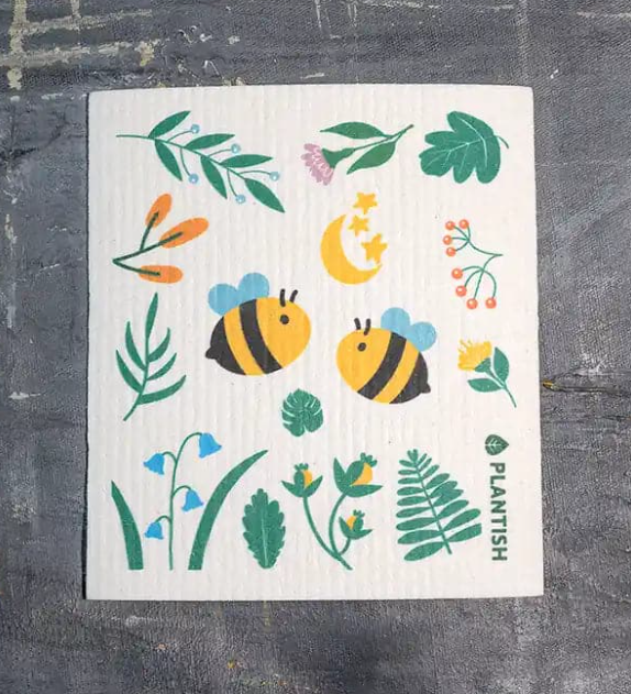 Plantish - Swedish Dish Cloth - Bees, Each