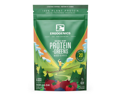 Ergogenics Nutrition - Plant Protein + Greens Berry, 120 g