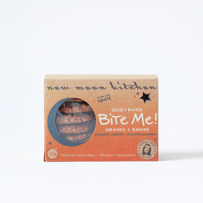 New Moon Kitchen - Bite Me - Seed & Raisin Cookies, 275 g