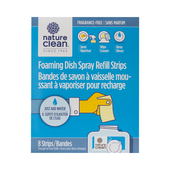 Nature Clean - Dish Spray Refill Strips, 8 Count
