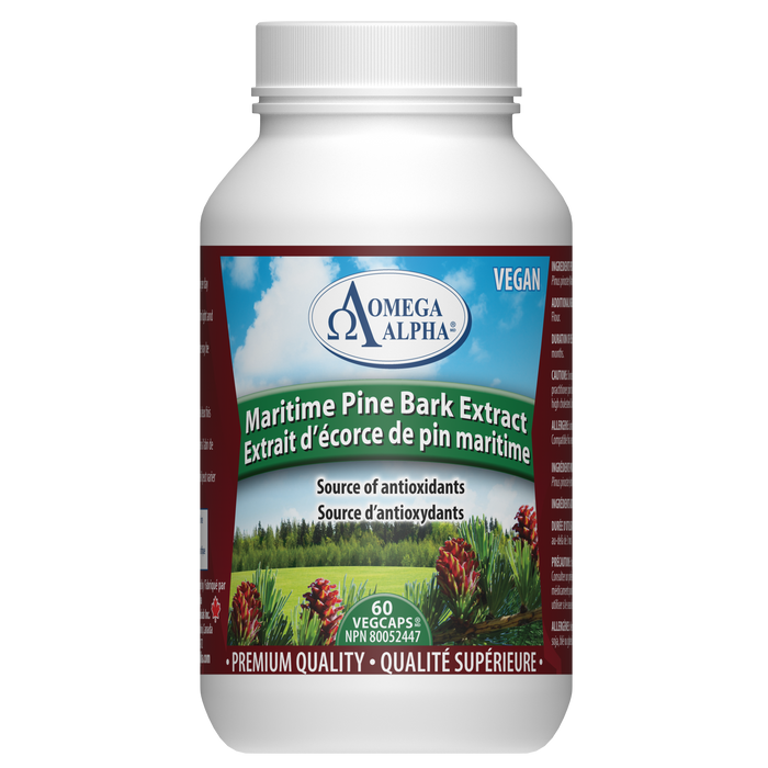 Omega Alpha - Maritime Pine Bark Extract, 60 Vcaps