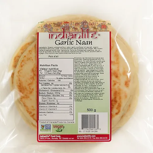 Indian Life - Garlic Naan Bread, 500 g