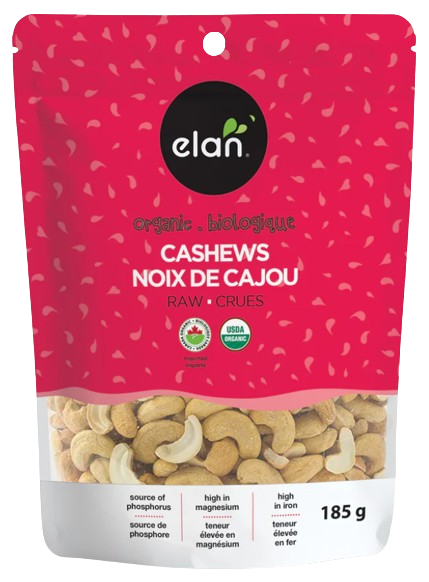 Elan Bio - Raw Cashews, 185 g