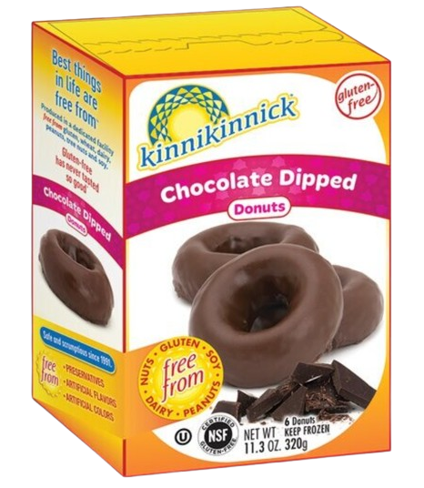 Kinnikinnick - Frozen Donut Chocolate Dipped, 320 g