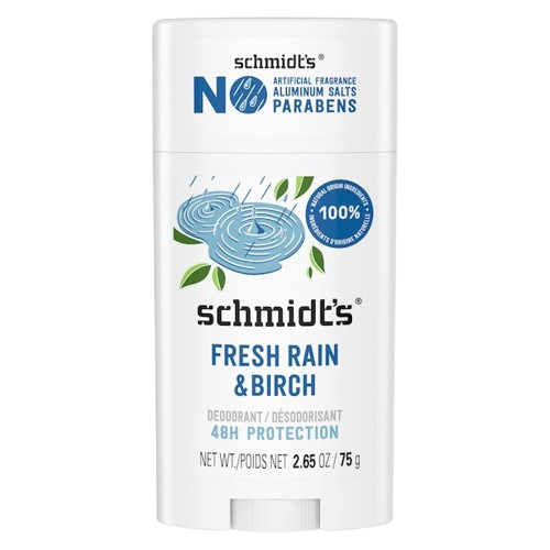 Schmidt's Deodorant - Fresh Rain + Birch Deodorant, 75 g