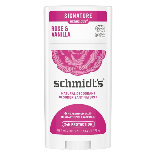 Schmidt's Deodorant - Rose + Vanilla Deodorant, 75 g