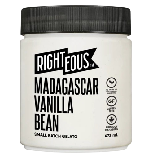 Righteous - Gelato - Madagascar Vanilla Bean, 473 mL