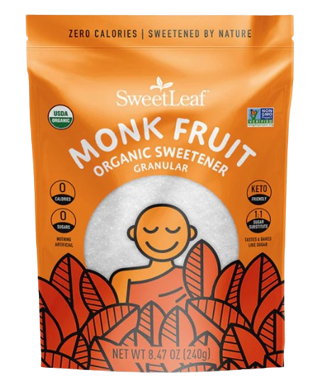 Sweet Leaf - Organic Monk Fruit Granular, 240 g