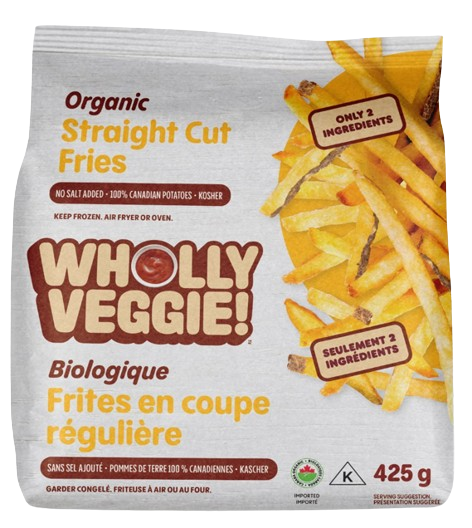 Wholly Veggie - Straight Cut Fries, 425 g
