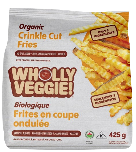 Wholly Veggie - Crinkle Cut Fries, 425 g