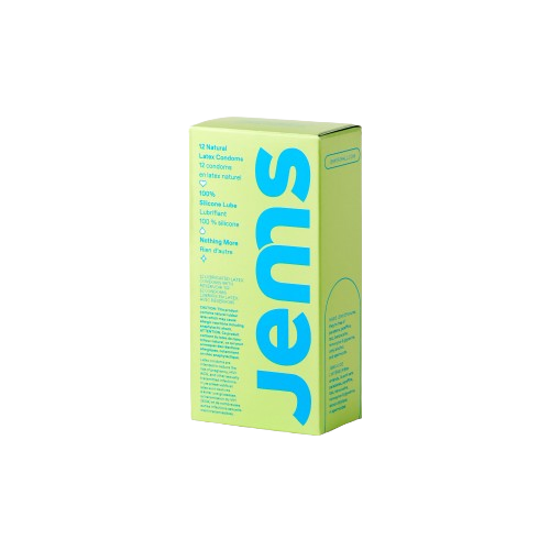 Jems - Natural Latex Condoms, 12 Count