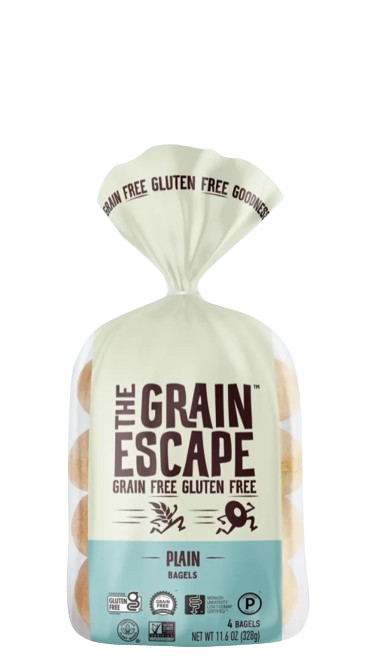 The Grain Escape - Grain & Gluten Free - Plain Bagels, 328 g