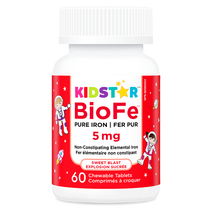 KidStar Nutrients - BioFe Pure Iron Sweet Blast 5 mg, 60 Chewables