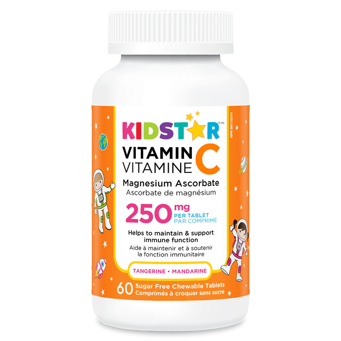 KidStar Nutrients - Vitamin C 250 mg - Tangerine, 60 Tablets