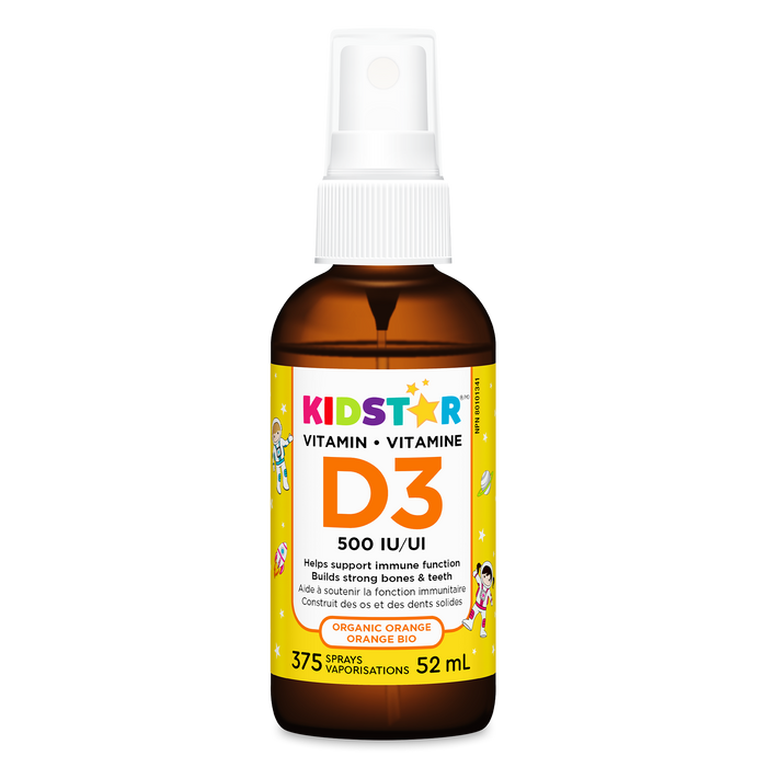 KidStar Nutrients - Vitamin D3 Spray 500 IU - Orange, 52 mL