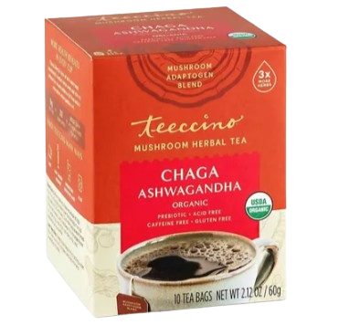 Teeccino Caffe Inc - Chaga Ashwagandha, 10 Count