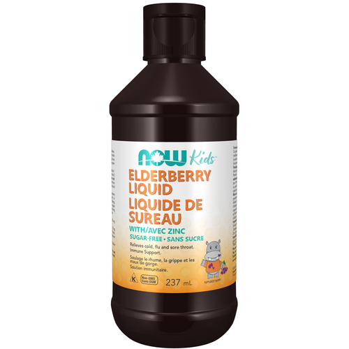 NOW - Kids Elderberry Liquid With Zinc, 237 mL