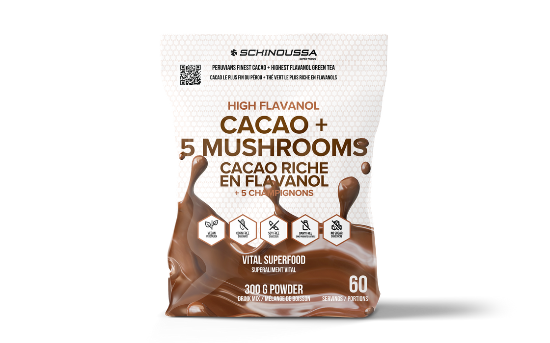Schinoussa - High Flavanol Cacao + 5 Mushroom, 300 g