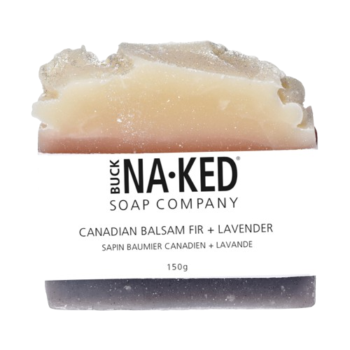 Buck Naked - Balsam Fir + Lavender Bar Soap, 150 g