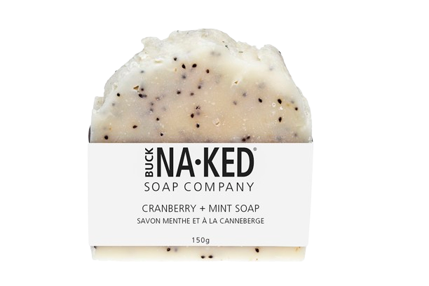 Buck Naked - Cranberry & Mint Bar Soap, 150 g